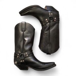 Sendra Black Leather Cowboy Boots